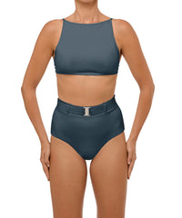 BSWS-B98 Belted High Rise Bikini Bottom