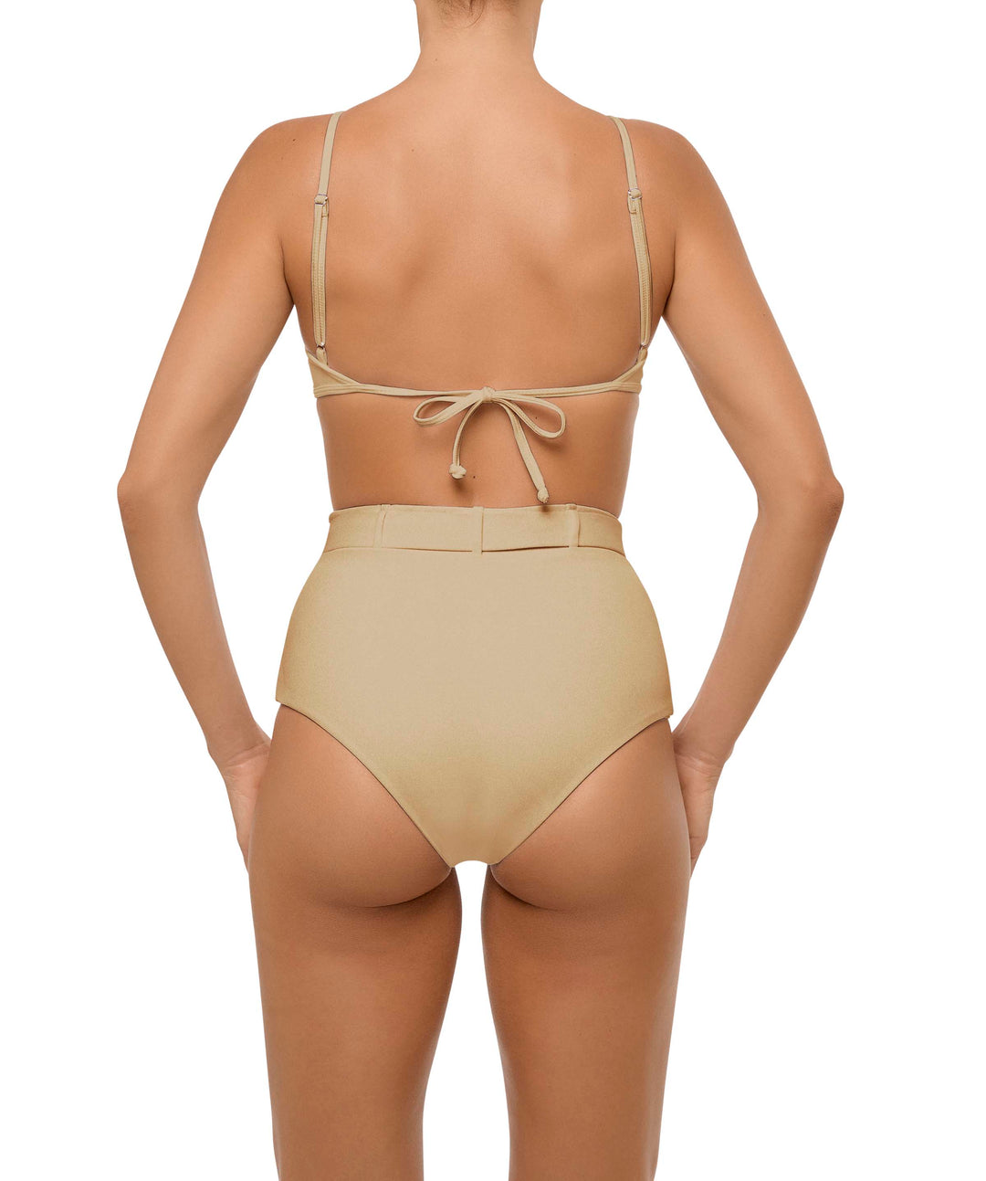 BSWS-B98 Belted High Rise Bikini Bottom