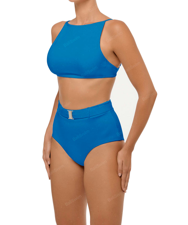 BSWS-B98 Belted High Rise Bikini Bottom