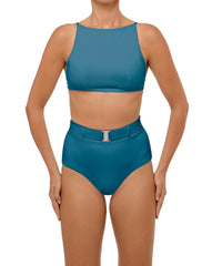 BSWS-B98 Belted High Rise Bikini Bottom