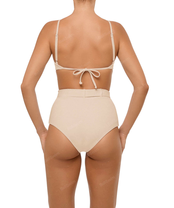 BSWS-B98 Belted High Rise Bikini Bottom