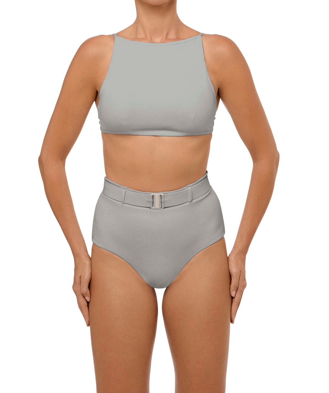 BSWS-B98 Belted High Rise Bikini Bottom