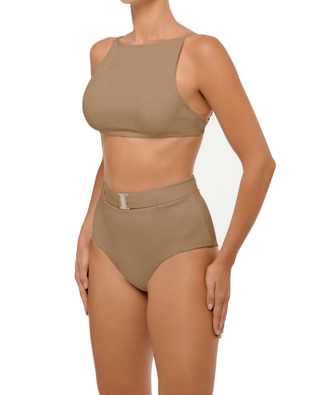 BSWS-B98 Belted High Rise Bikini Bottom
