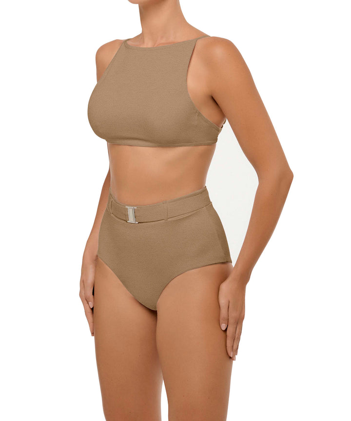 BSWS-B98 Belted High Rise Bikini Bottom