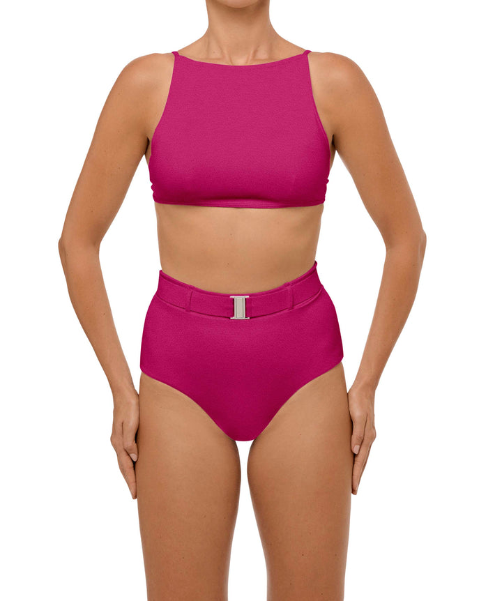 BSWS-B98 Belted High Rise Bikini Bottom