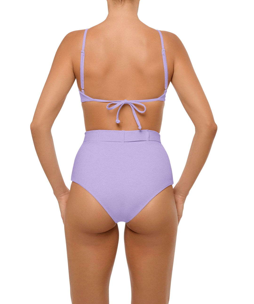 BSWS-B98 Belted High Rise Bikini Bottom