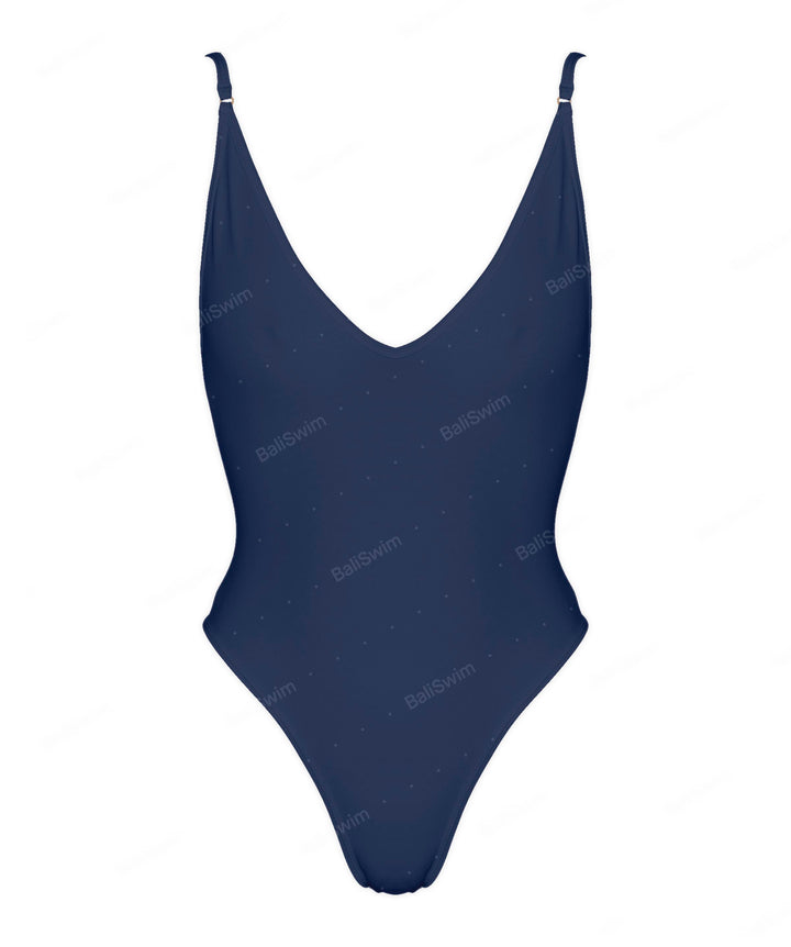 BSWS-S84 Binded Plunge Neck One Piece