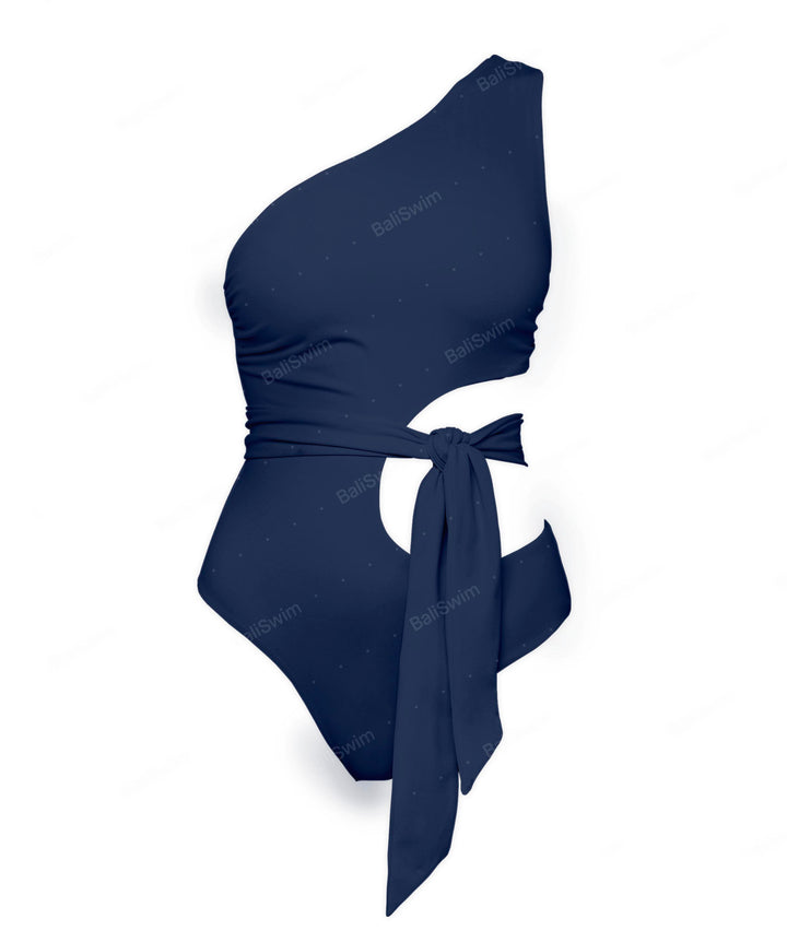 BSWS-S55 Cut Out One Shoulder Swimsuit