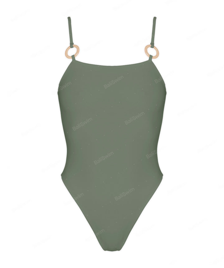 BSWS-S79 Square Neck One Piece With Rings