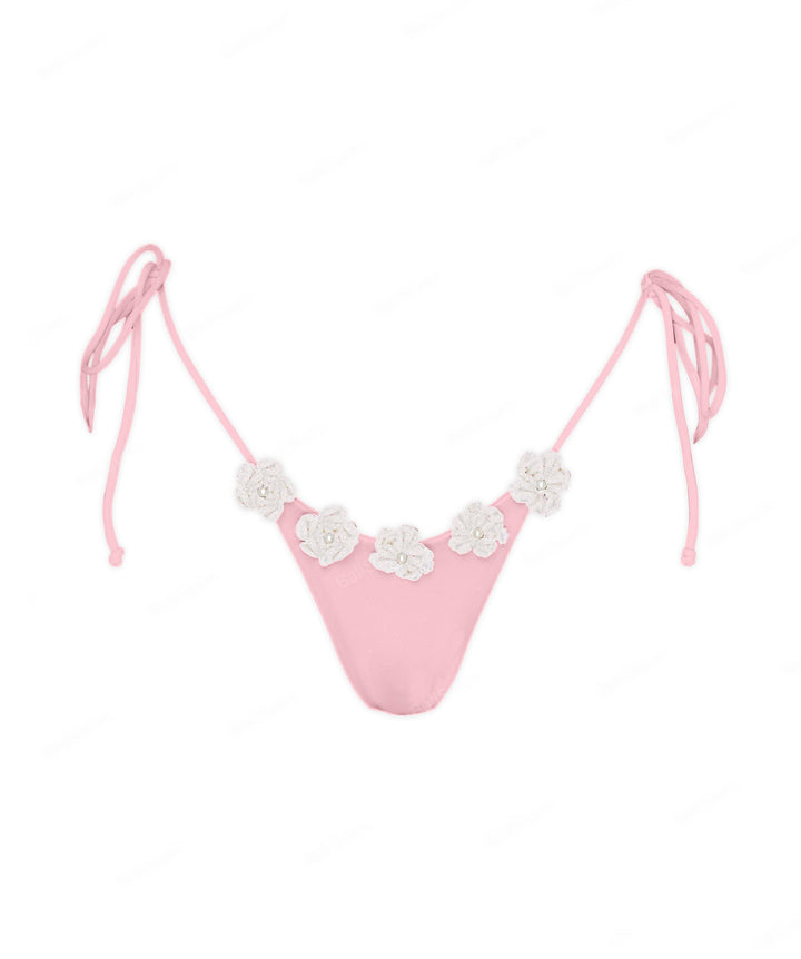 BSWS-B146 Tie Side Flower Crochet Cheeky Bottom