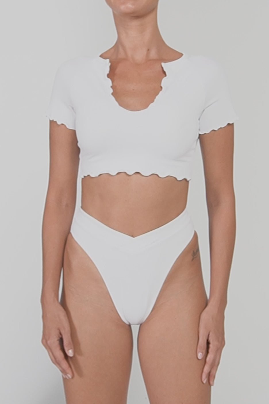 BSWS-B101 Overlapped Brief Bikini Bottom