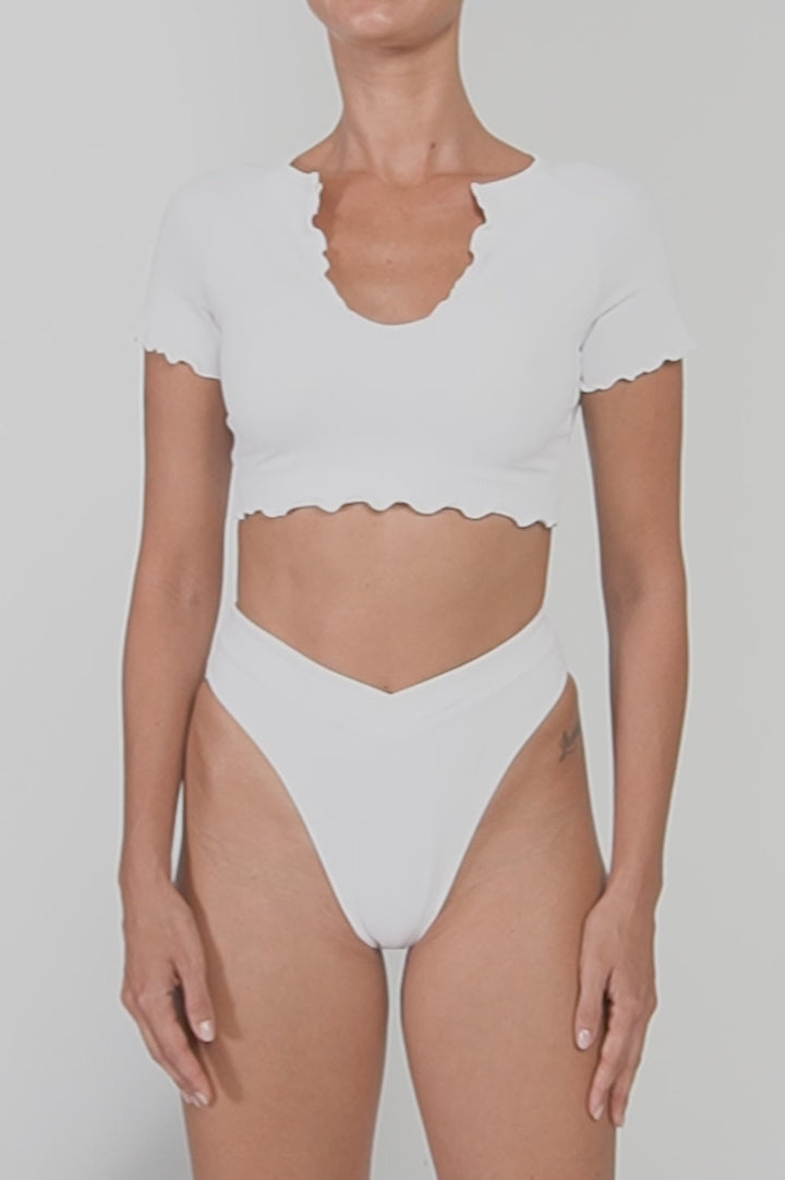 BSWS-B101 Overlapped Brief Bikini Bottom