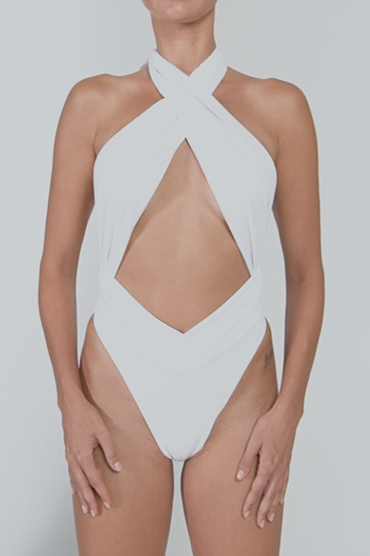 BSWS-S62 Halter Cutout Low Back One Piece