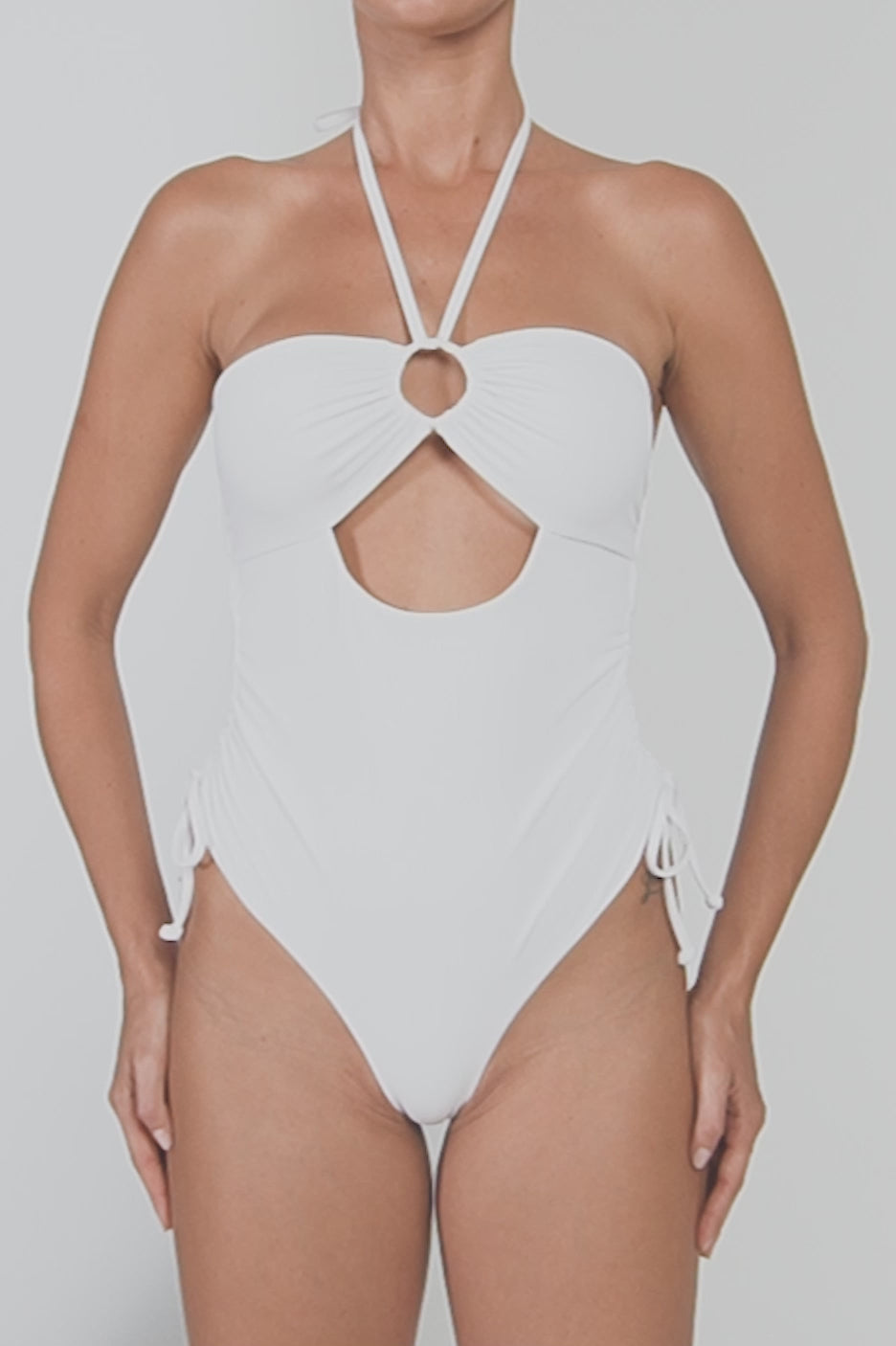 BSWS-S64 Peek a Boo Halter One Piece