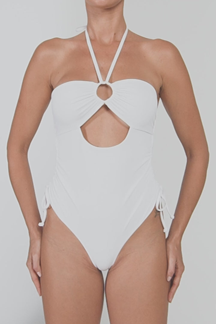 BSWS-S64 Peek a Boo Halter One Piece