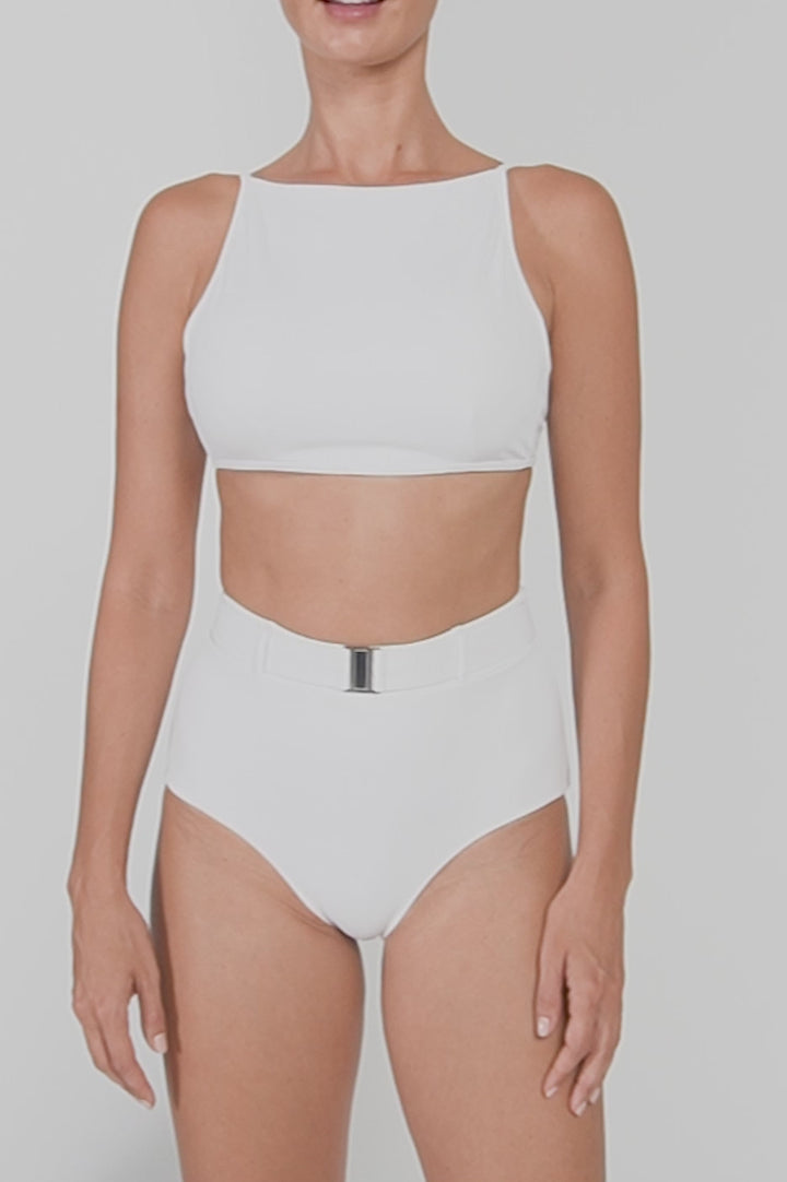 BSWS-B98 Belted High Rise Bikini Bottom