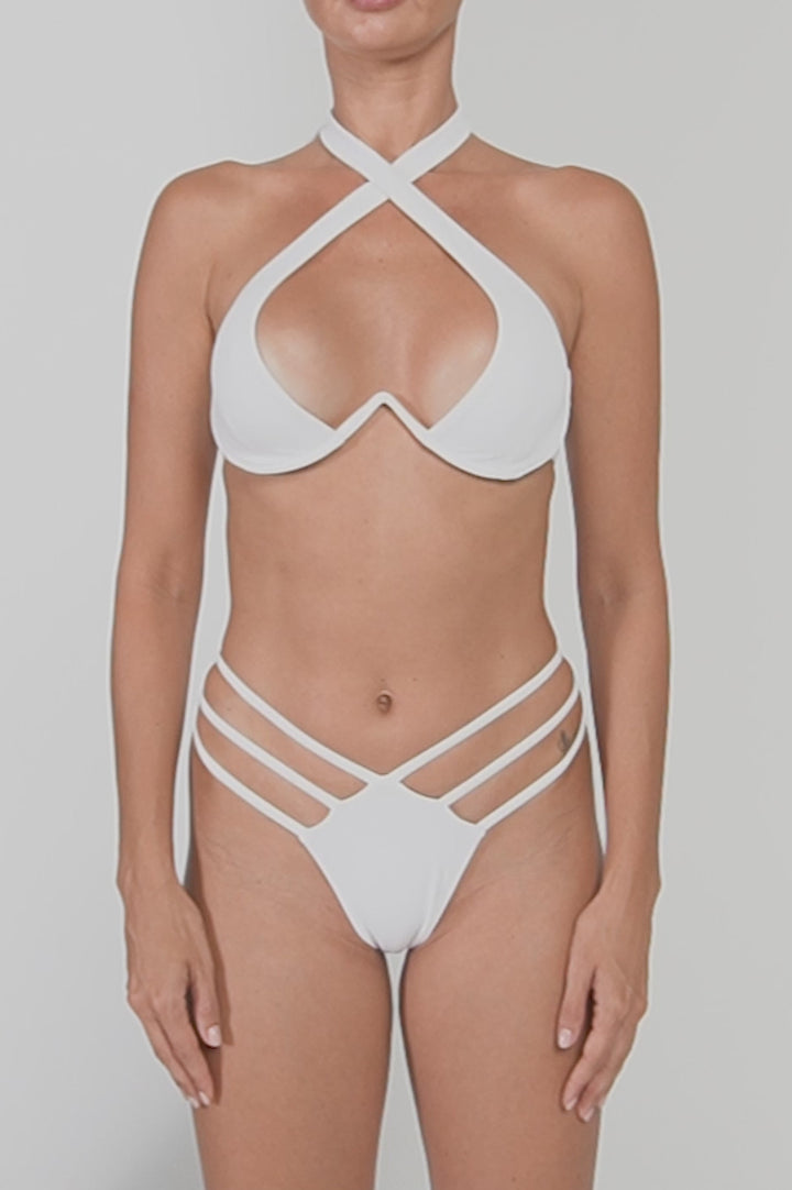 BSWS-T107 Underwired Criss cross Bikini Top