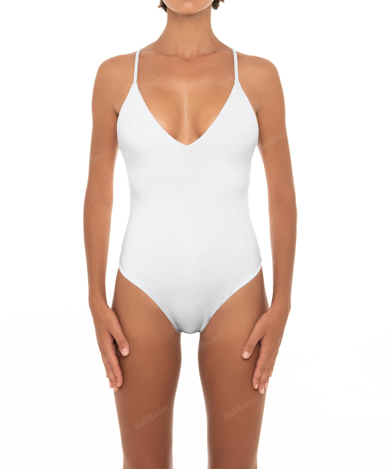 White Cross-Back One Piece