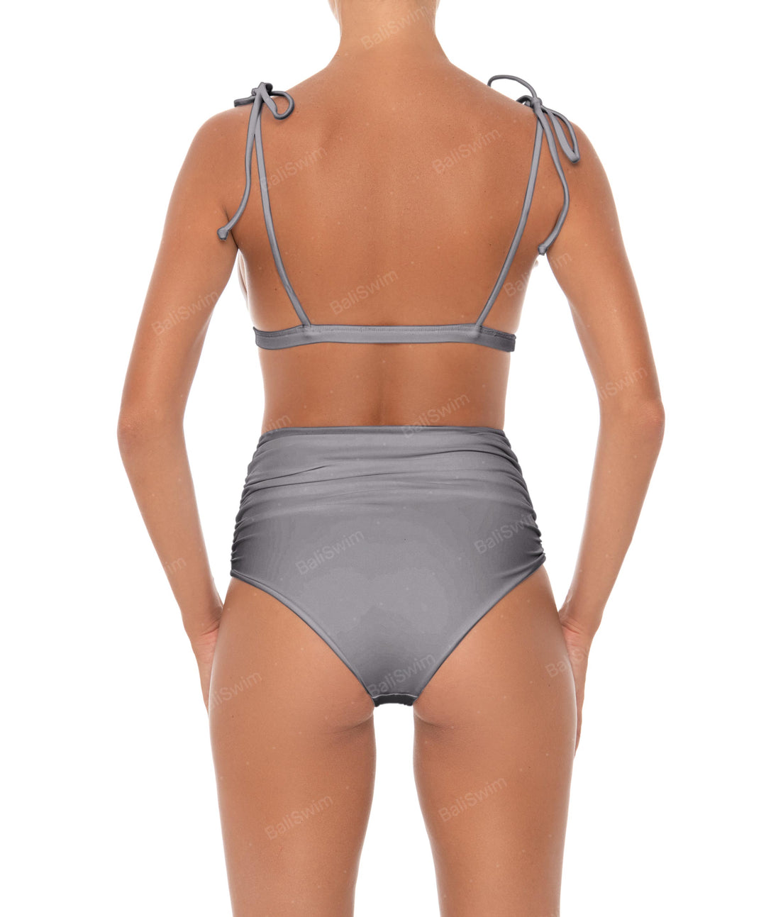 BSWS-B31 Gathered High Rise Bikini Bottom