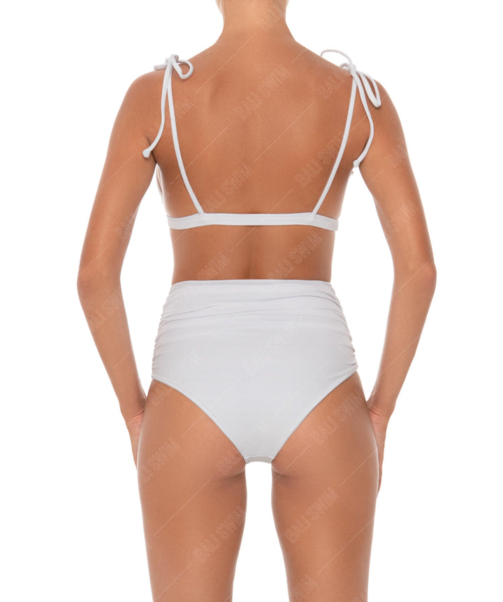 BSWS-B31 Gathered High Rise Bikini Bottom