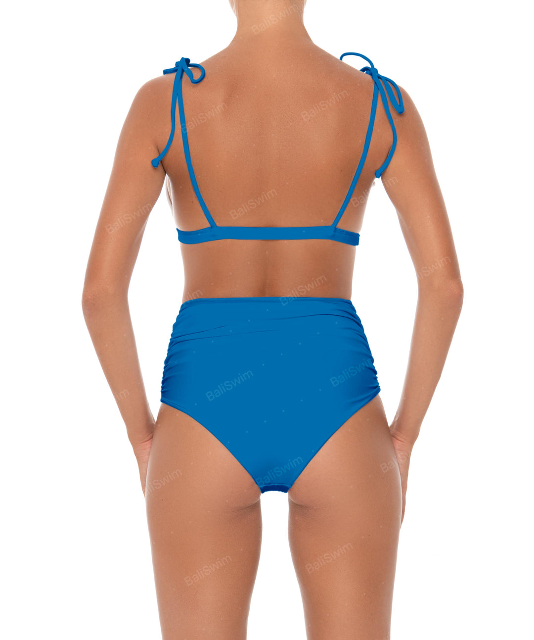 BSWS-B31 Gathered High Rise Bikini Bottom