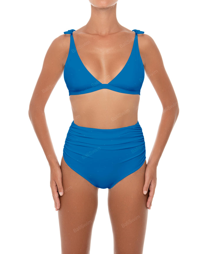 BSWS-B31 Gathered High Rise Bikini Bottom