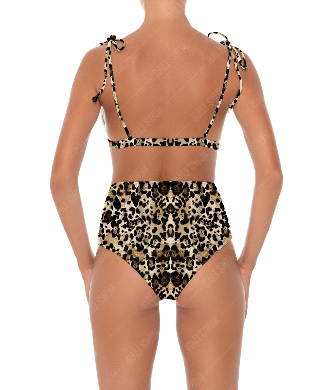 BSWS-B31 Gathered High Rise Bikini Bottom