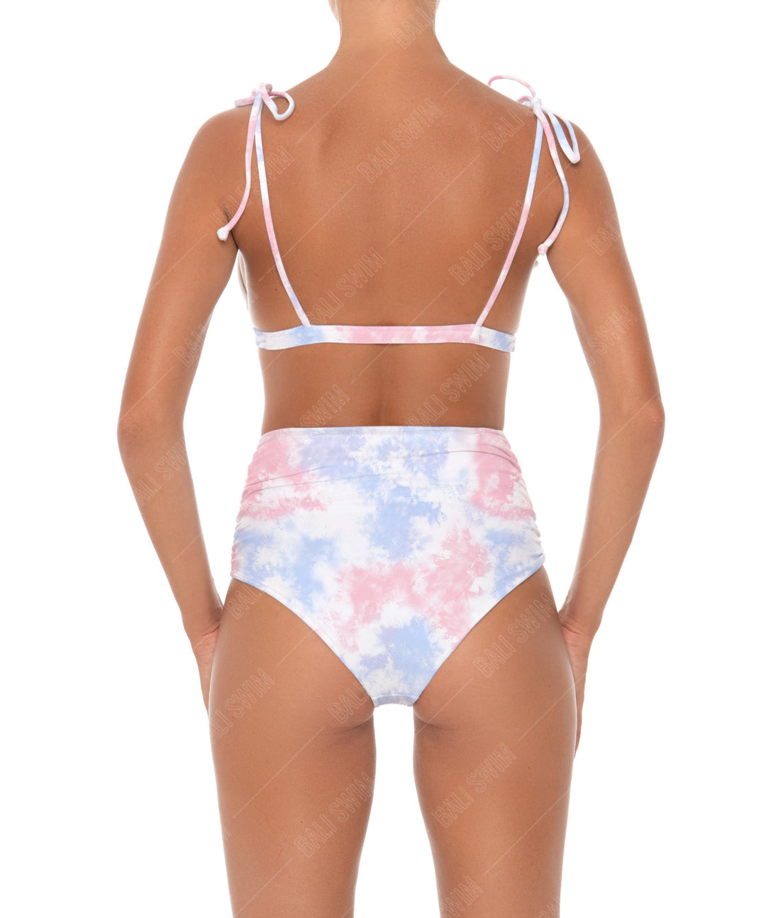 BSWS-B31 Gathered High Rise Bikini Bottom