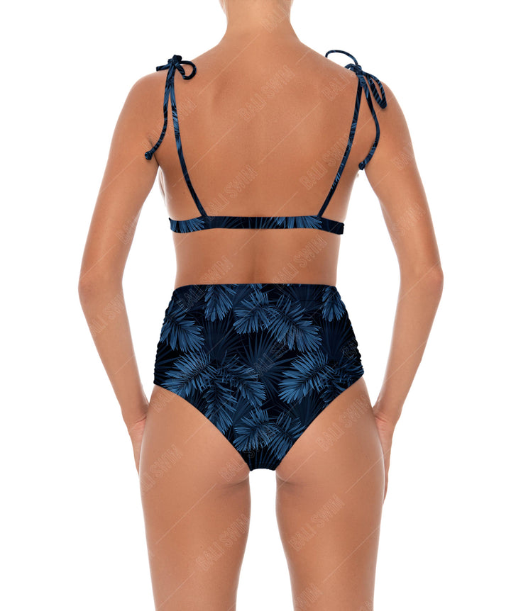 BSWS-B31 Gathered High Rise Bikini Bottom