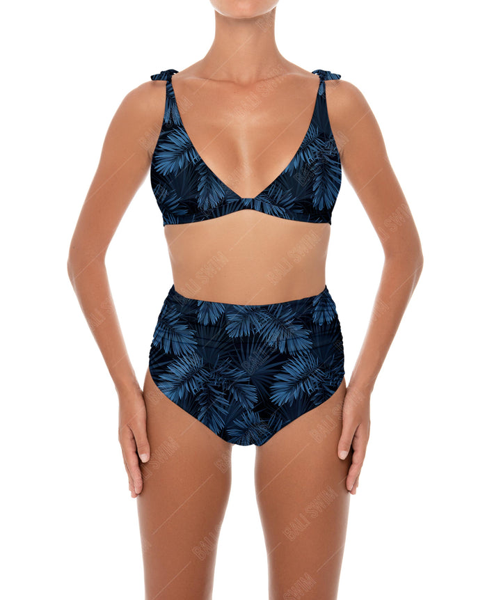 BSWS-B31 Gathered High Rise Bikini Bottom