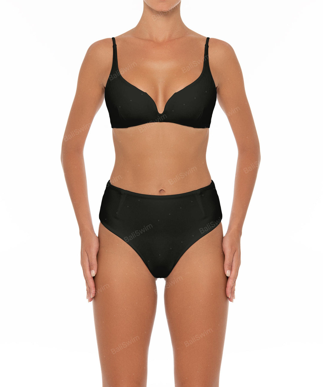 BSWS-B40rs Darted High Rise Bikini Bottom