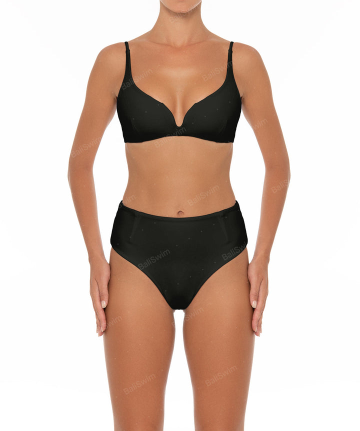 BSWS-B40rs Darted High Rise Bikini Bottom