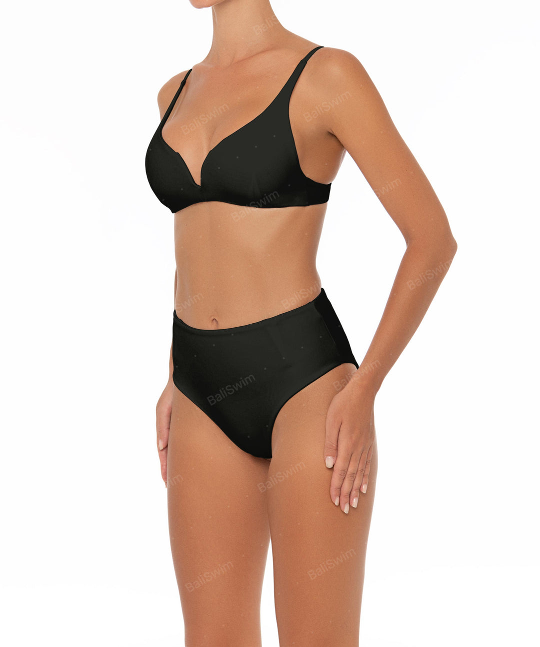 BSWS-B40rs Darted High Rise Bikini Bottom