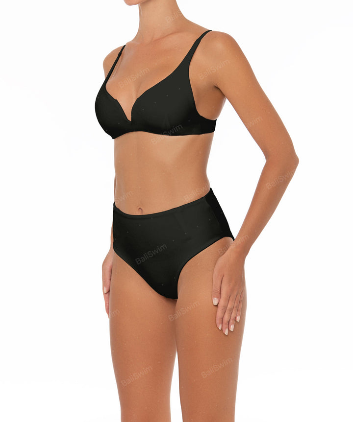 BSWS-B40rs Darted High Rise Bikini Bottom