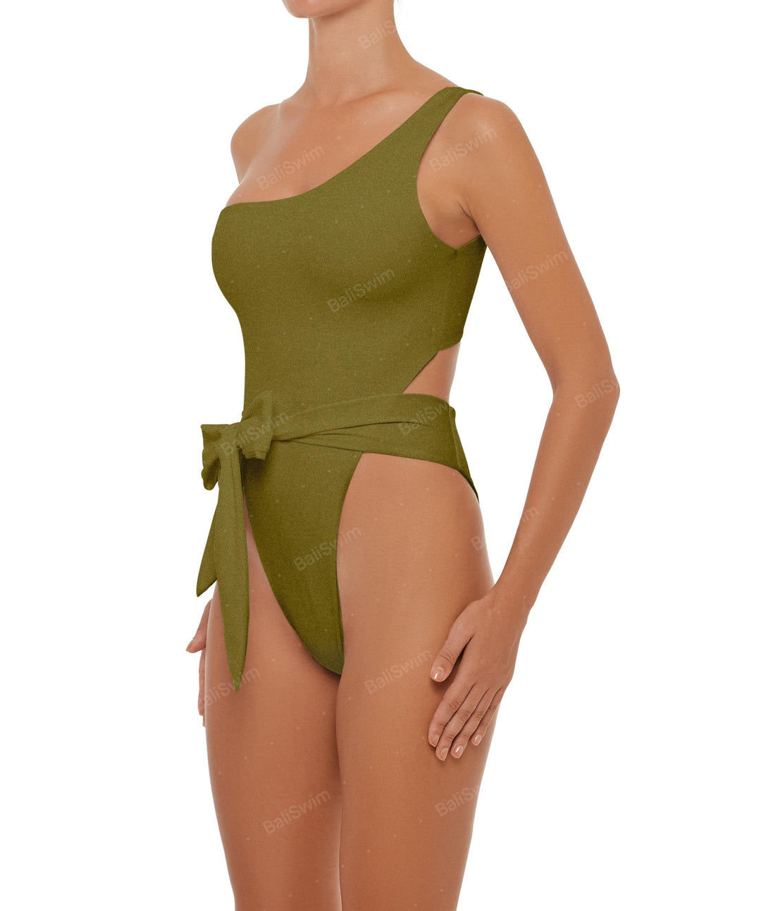 BSWS-S37 Asymmetrical Wrap One Piece