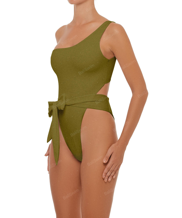 BSWS-S37 Asymmetrical Wrap One Piece