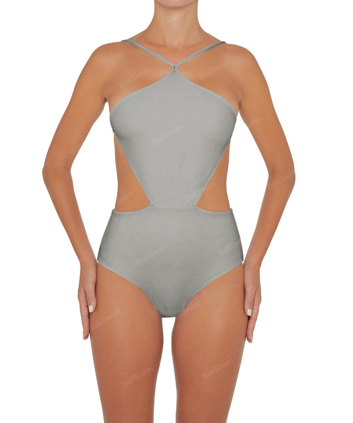 BSWS-S45 Peek a Boo Halter One Piece