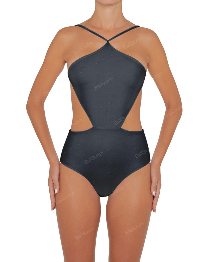 BSWS-S45 Peek a Boo Halter One Piece