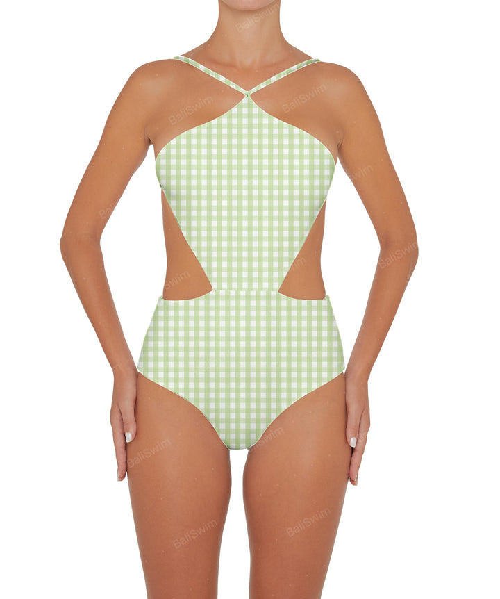 BSWS-S45 Peek a Boo Halter One Piece