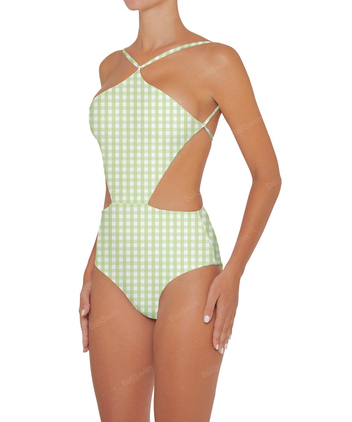 BSWS-S45 Peek a Boo Halter One Piece