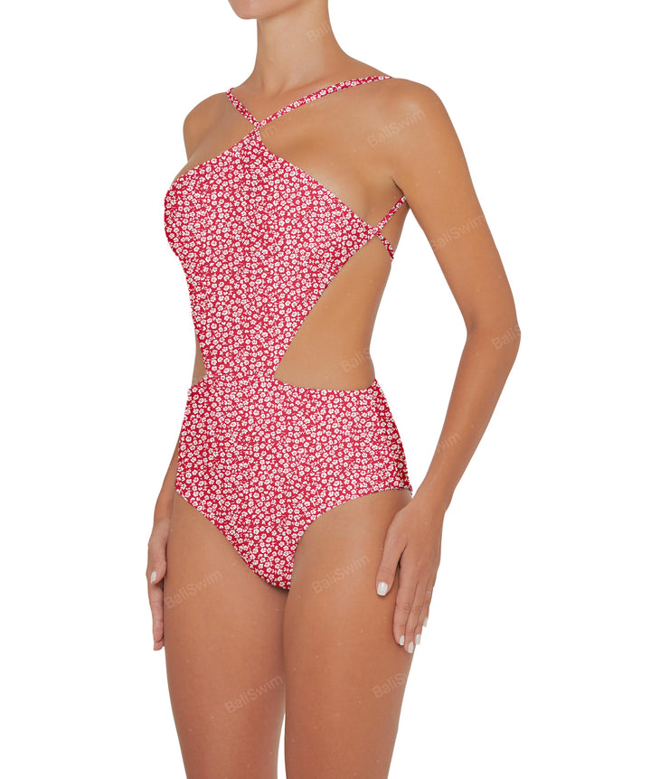 BSWS-S45 Peek a Boo Halter One Piece