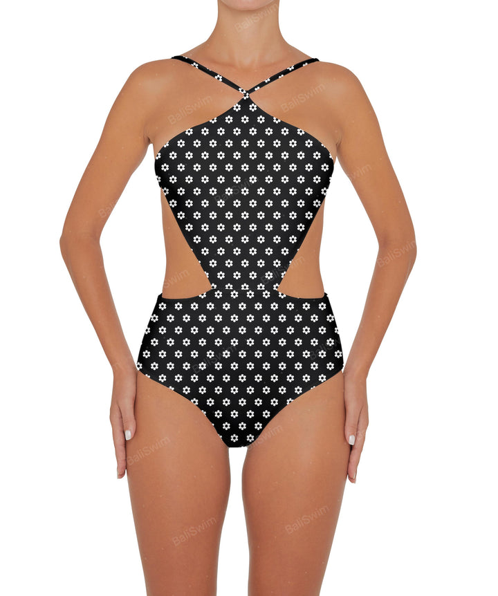 BSWS-S45 Peek a Boo Halter One Piece