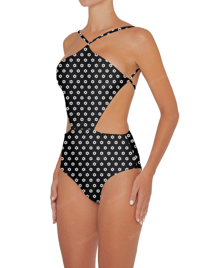 BSWS-S45 Peek a Boo Halter One Piece