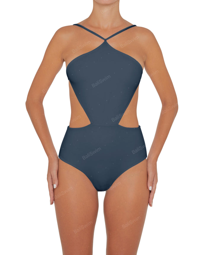 BSWS-S45 Peek a Boo Halter One Piece