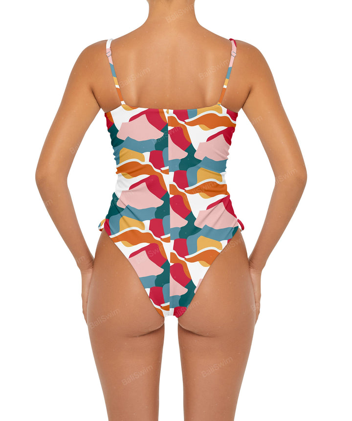 BSWS-S52 Princess Line Ruched One Piece