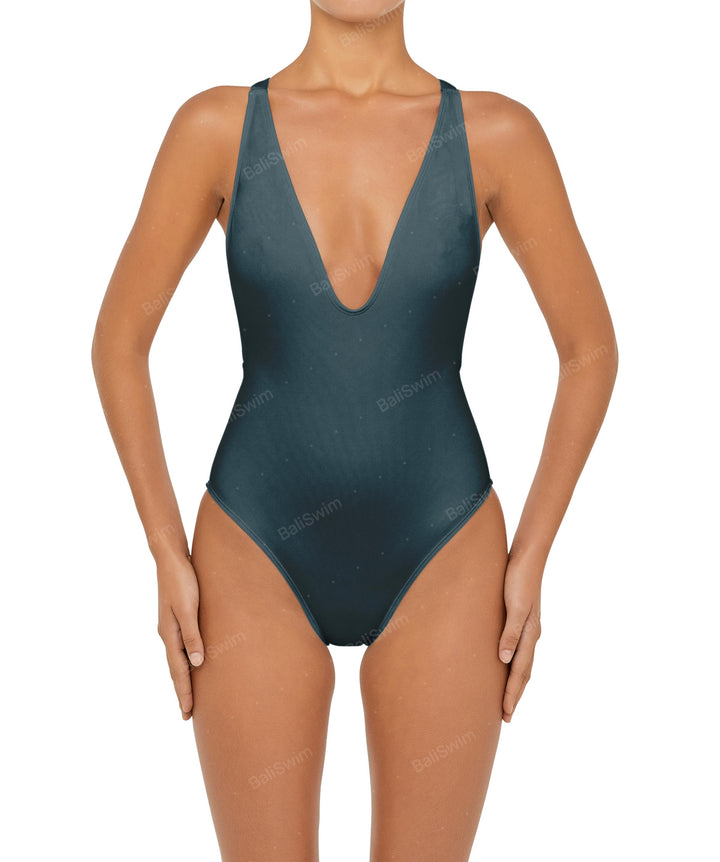 BSWS-S54 Low Back Criss Cross One Piece