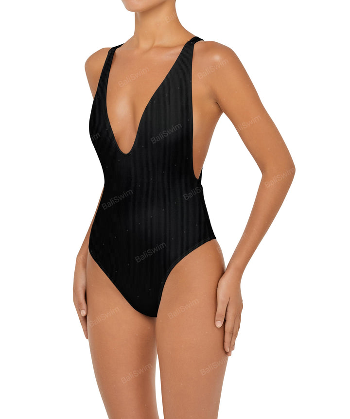 BSWS-S54 Low Back Criss Cross One Piece