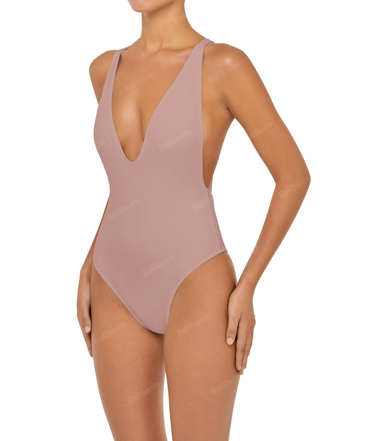BSWS-S54 Low Back Criss Cross One Piece