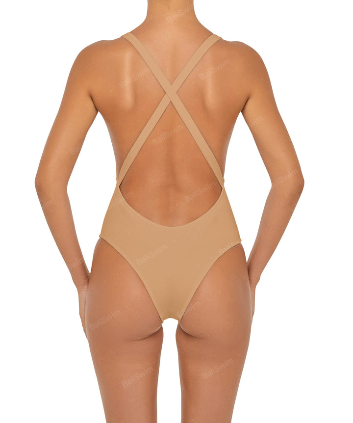 BSWS-S54 Low Back Criss Cross One Piece