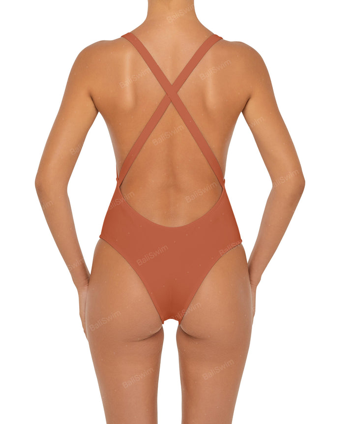 BSWS-S54 Low Back Criss Cross One Piece